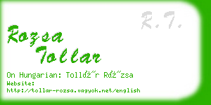 rozsa tollar business card